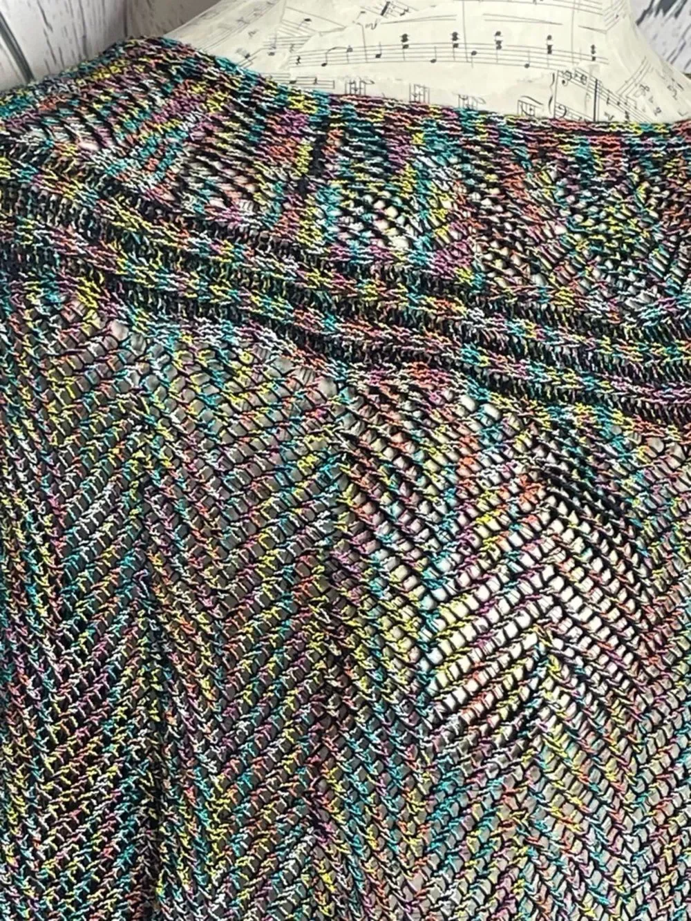 N/A multicolored crocheted